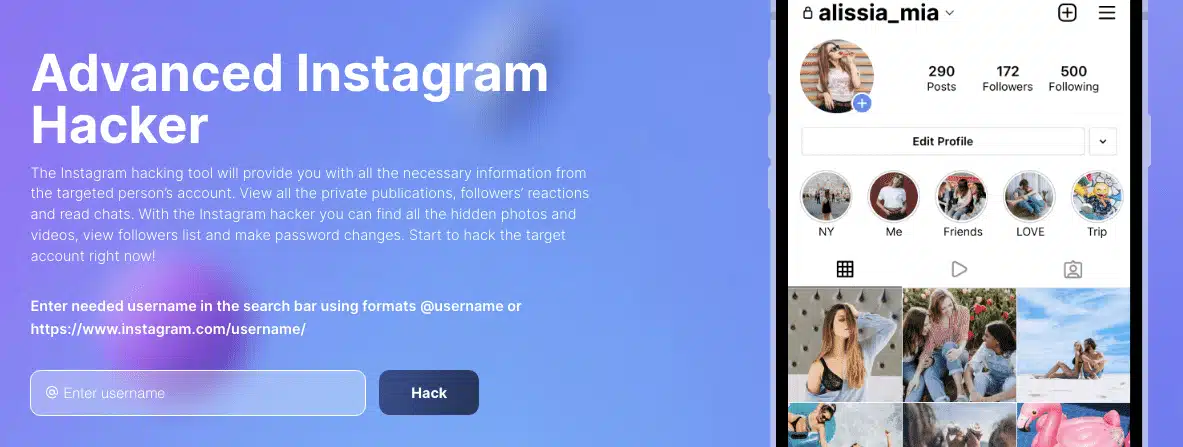 Công cụ hack Instagram xMobi