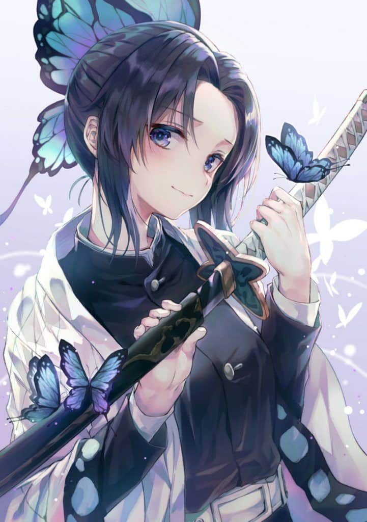 Hình Kochou Shinobu cầm kiếm