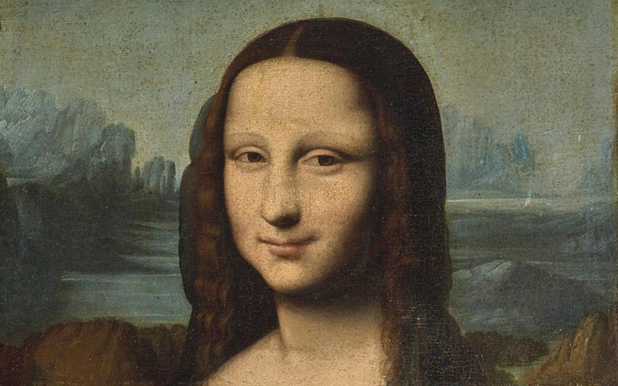 Hình ảnh cận cảnh nàng Mona Lisa
