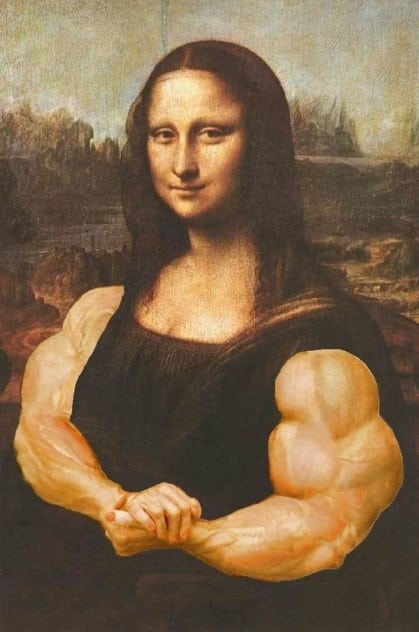 Hình chế Mona Lisa cơ bắp