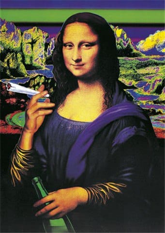 Hình chế Mona Lisa hút thuốc cực chất