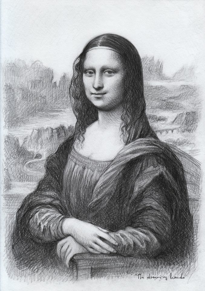 Hình vẽ Mona Lisa bằng bút chì