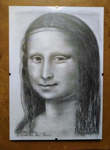 Hình vẽ Mona Lisa đơn giản