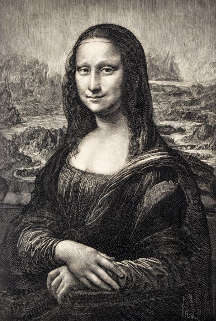 Hình vẽ nàng Mona Lisa ấn tượng