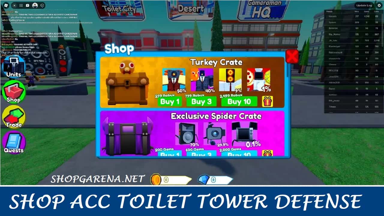 Shop ACC Toilet Tower Defense