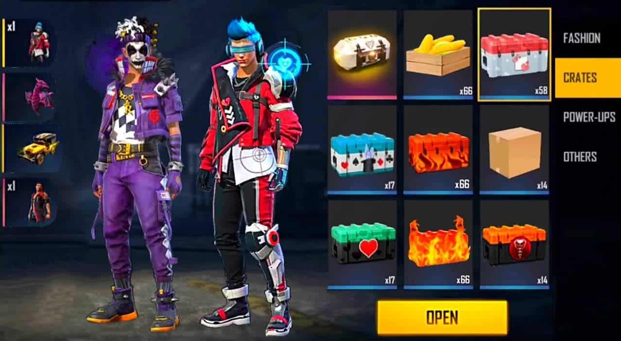 Hình box free fire skin