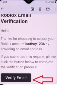 Nhấn chọn verify email