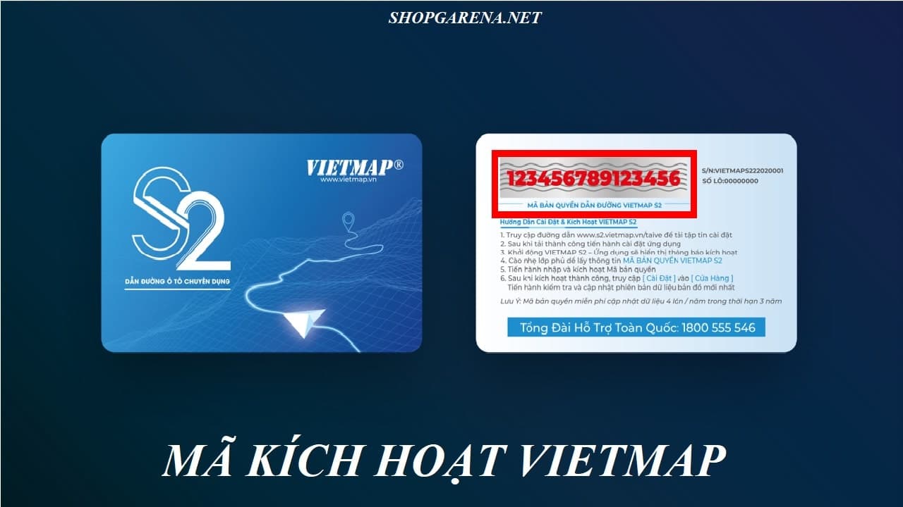 Mã Kích Hoạt Vietmap S2