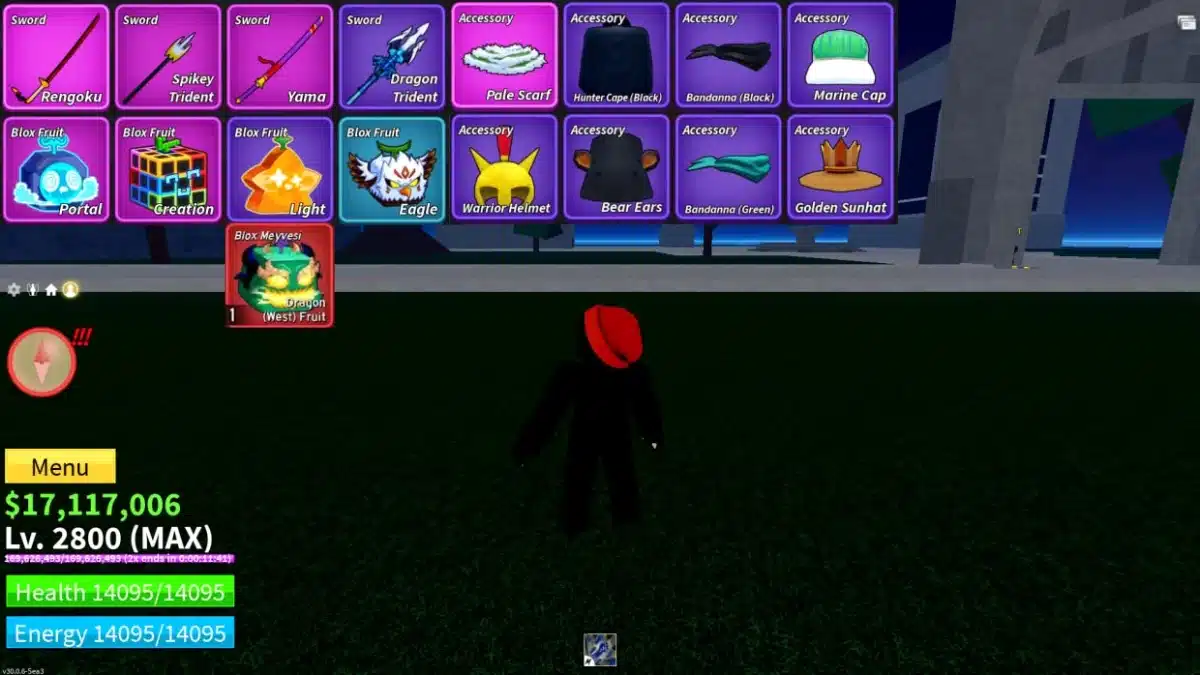 ACC BLOX FRUIT MAX LEVEL CÓ DRAGON, MOCHI, V4