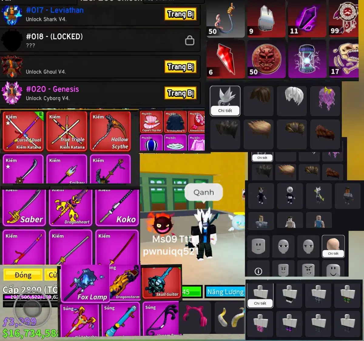 Acc blox fruit lv 2800 vip