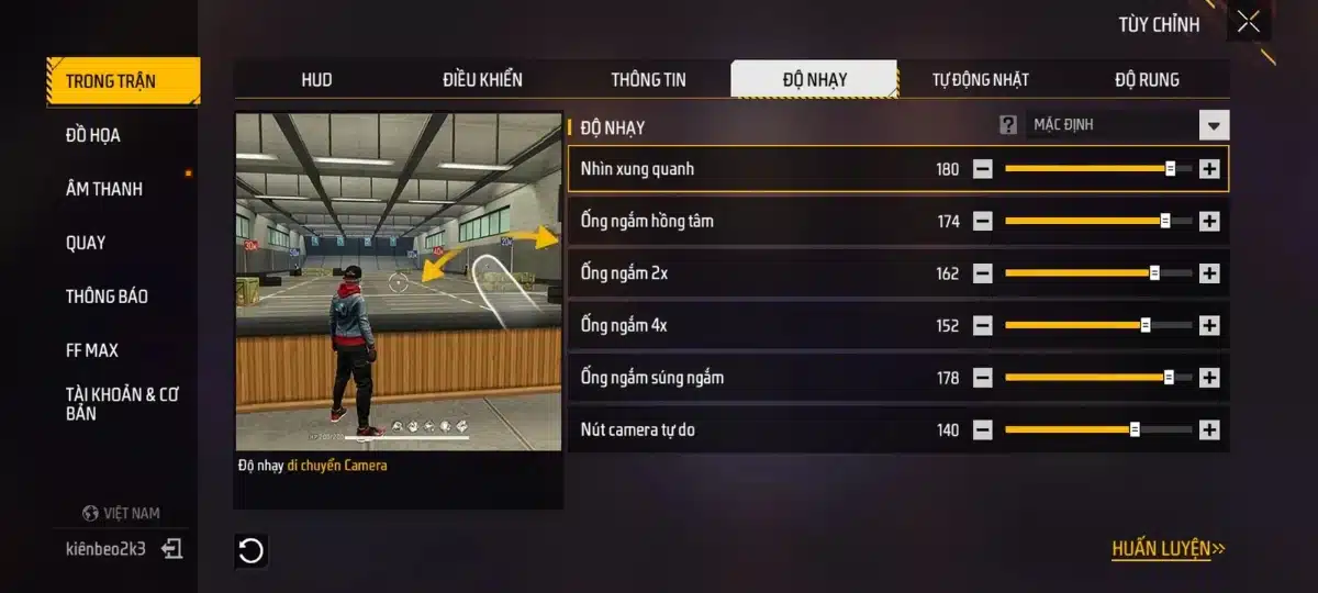 Độ nhạy FF full đỏ