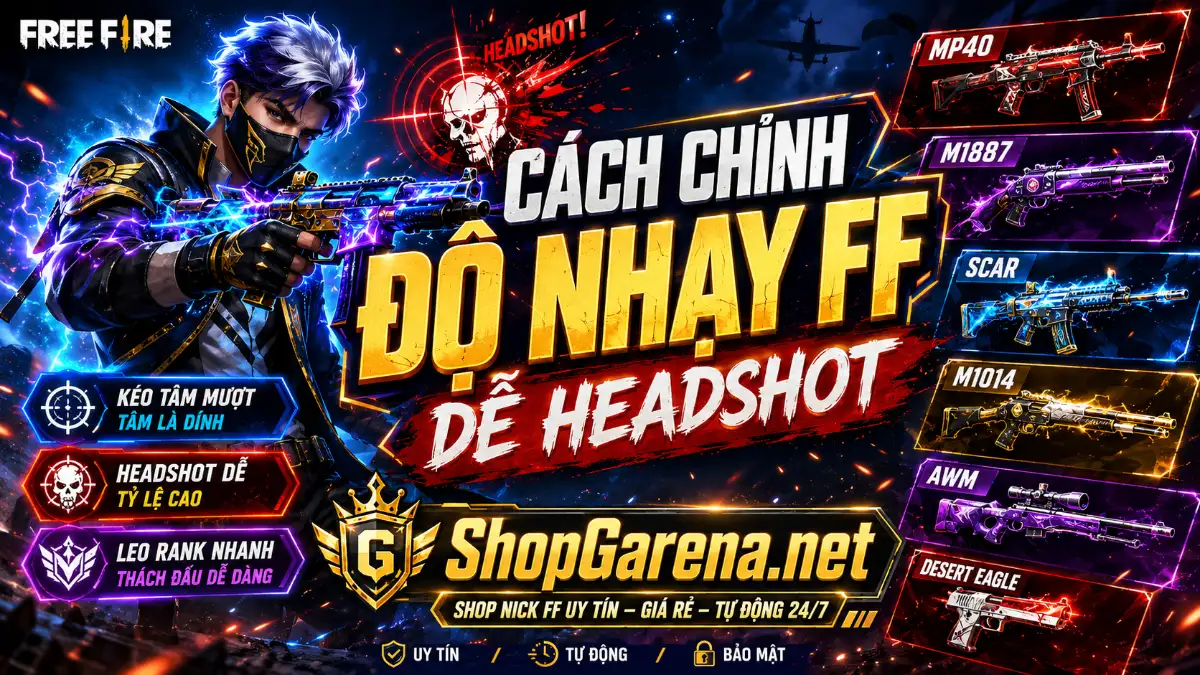Cách Chỉnh Độ Nhạy FF Dễ Headshot Full Đỏ